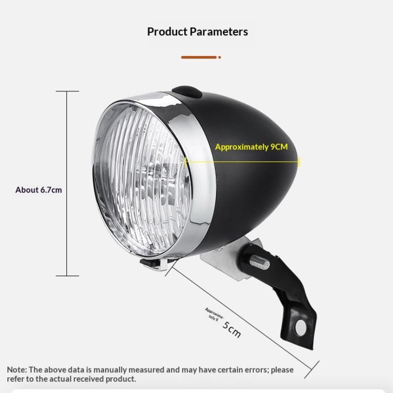 Retro Bike Headlight Type-C Rechargeable Classic Mountain Bicycle Front Light 3 Led Road Bike Headlamp Cycling Accessories