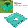 PE Landscape Pruning Tarp Green 100 X 100 Cm Tree Trimming Tarp 7.8 in Center Hole Foldable Tree Pruning Mat Leaf Collection