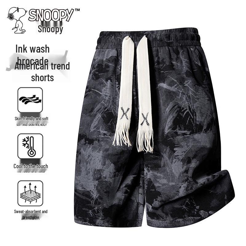 Snoopy Men s Summer Ink Jacquard Casual Shorts 2XL