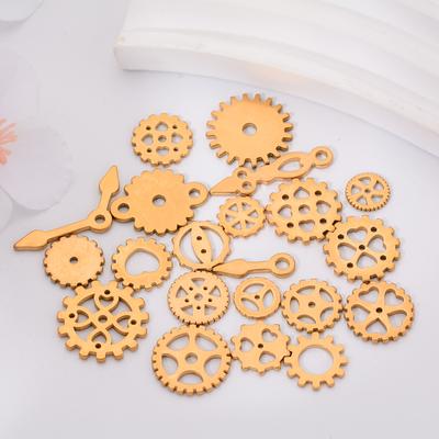 20Pcs Stainless Steel Gear Pendant Mechanical Steampunk Cogs Charms for DIY Jewelry Making Necklace Accessories Crafts