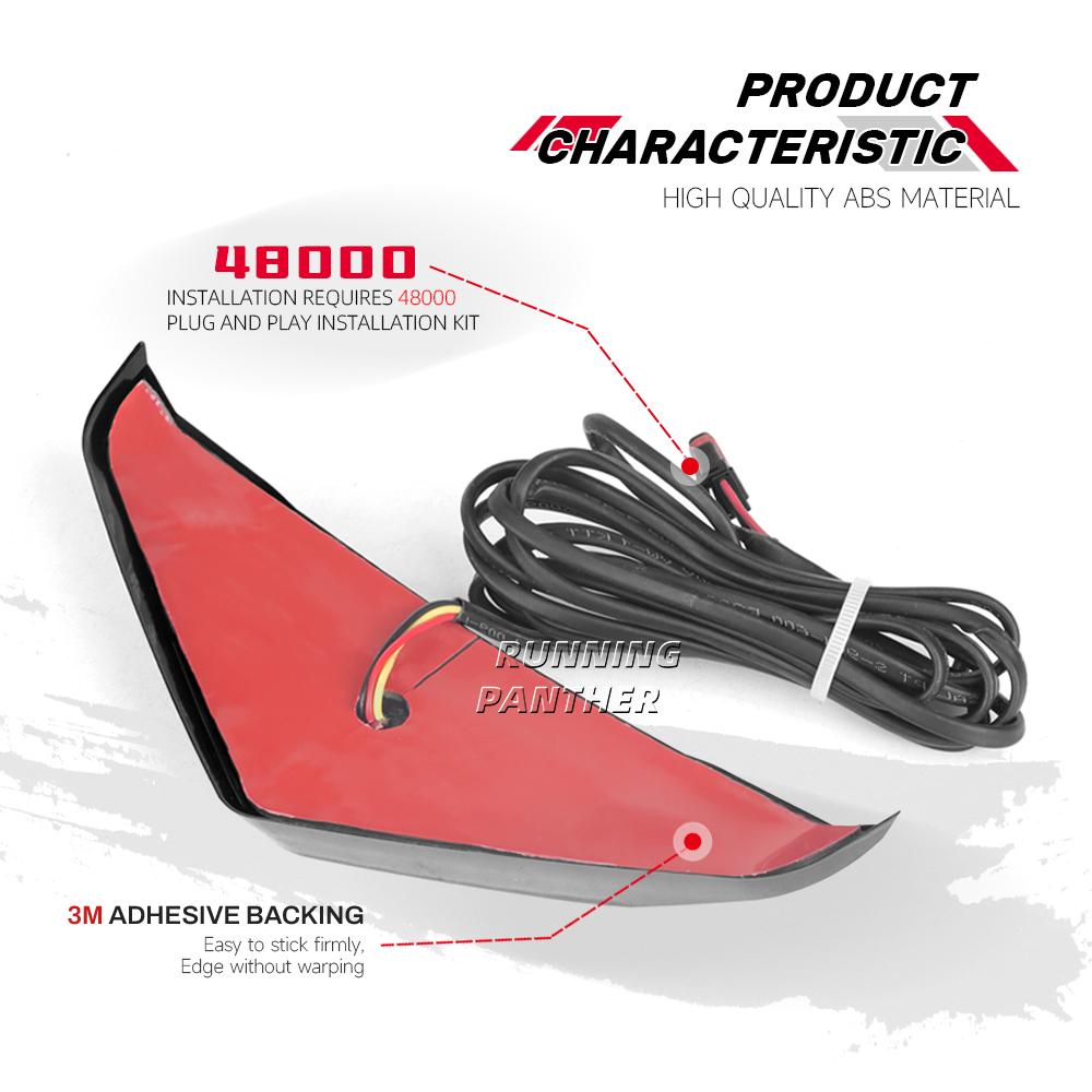 Motorcycle Rear Lower Fender Trim Tail Light Brake Running LED Light For Honda Goldwing Gold Wing GL 1800 GL1800 F6B 2018-2024