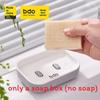 Pet Material Wall Mount Soap Dish With Drainage For Bathroom And Kitchen Use