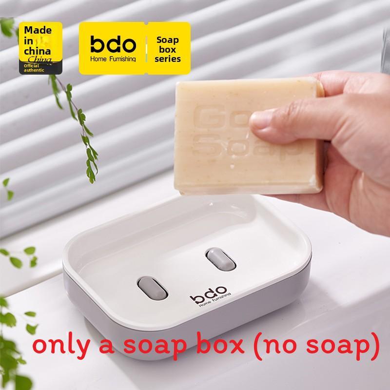 Pet Material Wall Mount Soap Dish With Drainage For Bathroom And Kitchen Use