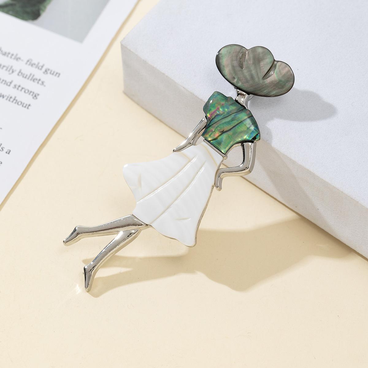 

Натуральный перламутровый женская брошь-подвеска из ракушки для элегантных вуалеток женская брошь ювелирное изделие подарок 82x33 мм 82x33mm