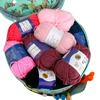 Knitting Tool Storage Bag DIY Woven Storage Bag Yarn Tote Storage Bag for Wool Crochet Hooks