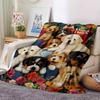Adorable Puppy Themed Home Customize Your Name Blankets Soft And Cozy For All Seasons Perfect For Picnics Sofa Office Bed Living Room Ideal Gift For