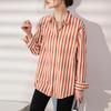 Women Blouses Shirts 2025 Spring Long Sleeve Women Blouse Shirt Turn Down Collar Striped Blouse Shirt Women Tops J857