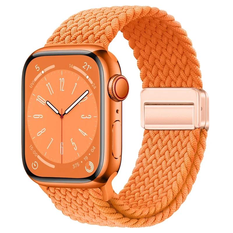 Woven nylon strap For Apple Watch 10 42mm 46mm Ultra 2 49mm 9 8 7 45mm 41mm breathable bracelet For iwatch 6 5 4 3 SE 44mm 40mm