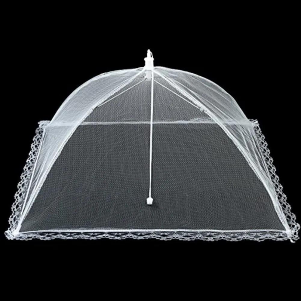 Foldable Mosquito Net Cover Insect-Proof Kitchen Food Lid Table Anti-Fly Umbrella Tent Covers Kitchen Food Protection Gadgets