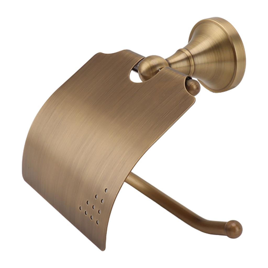 Toilettenpapierhalter Wandmontiert Kupfer Vintage-Stil Viel Platz Kratzfest für Waschraum