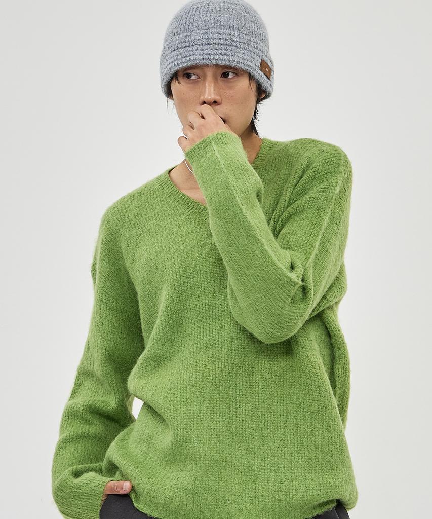 THE-ABON Day Knit Bucket Hat Oatmeal