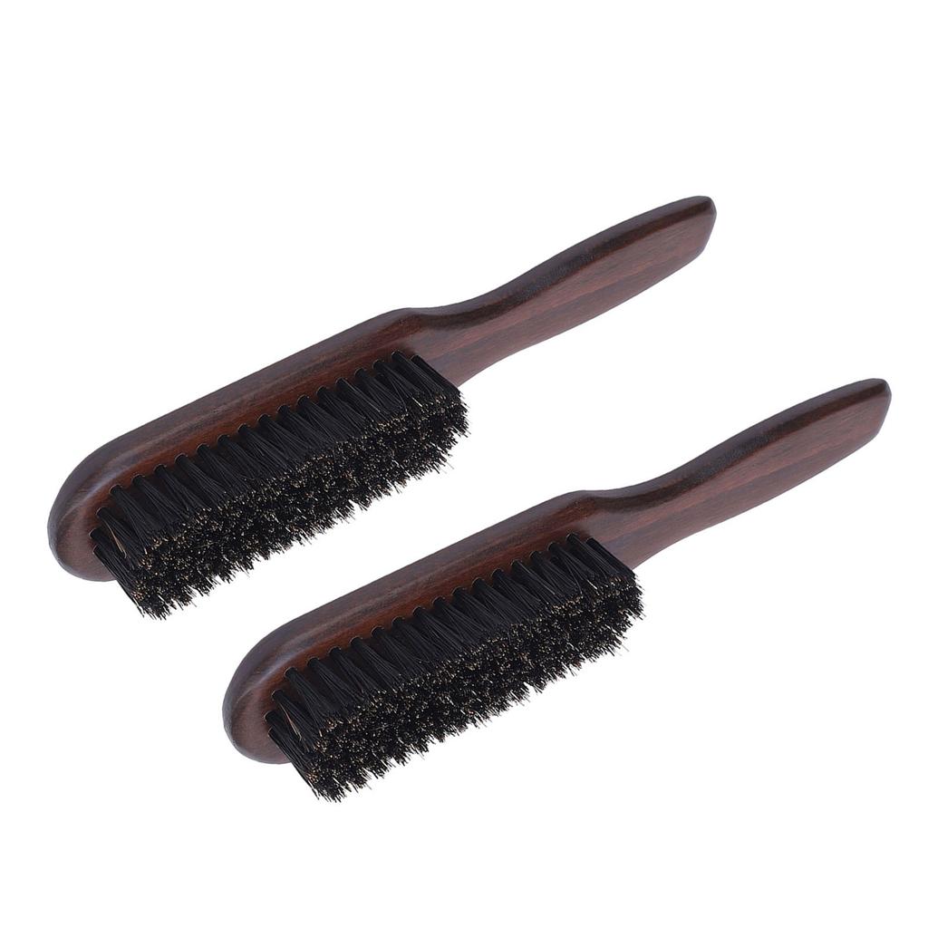 2pcs Beard Brush for Men Grooming Wood Handle Soft Hair Brush Barbershop Hair Styling Broken Hair Brush