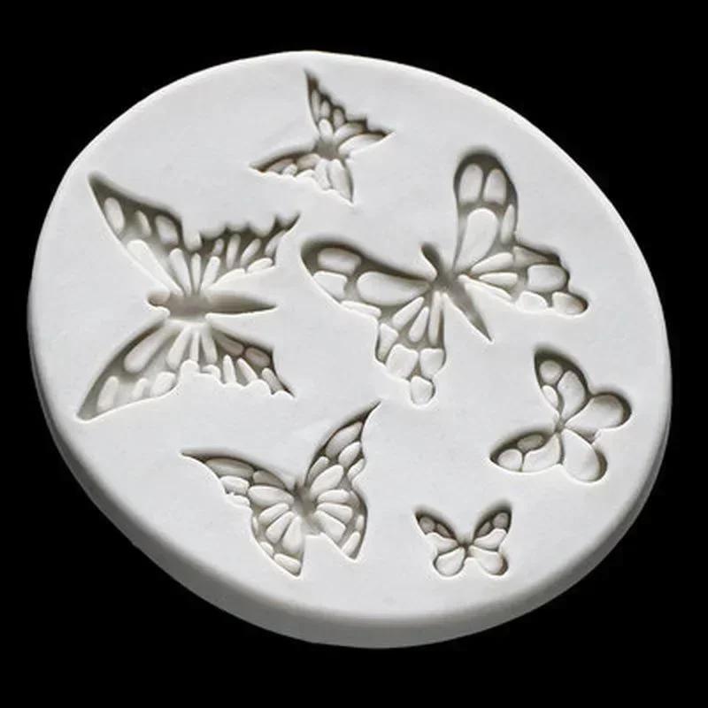 Cake Decoration Molds Kitchen Baking Oval Shape Butterfly Pattern Fondant Chocolate Candy Silicone DIY Molds Kitchen Accessories