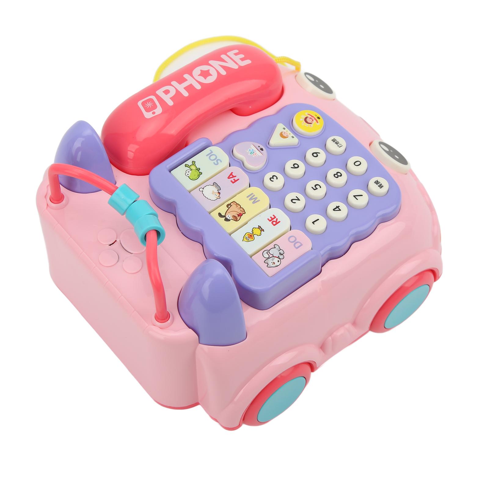 

Baby Telephone Toy Cartoon Simulated Landline Phone Baby Early Education Music Learn Game Toys for Children Over 18