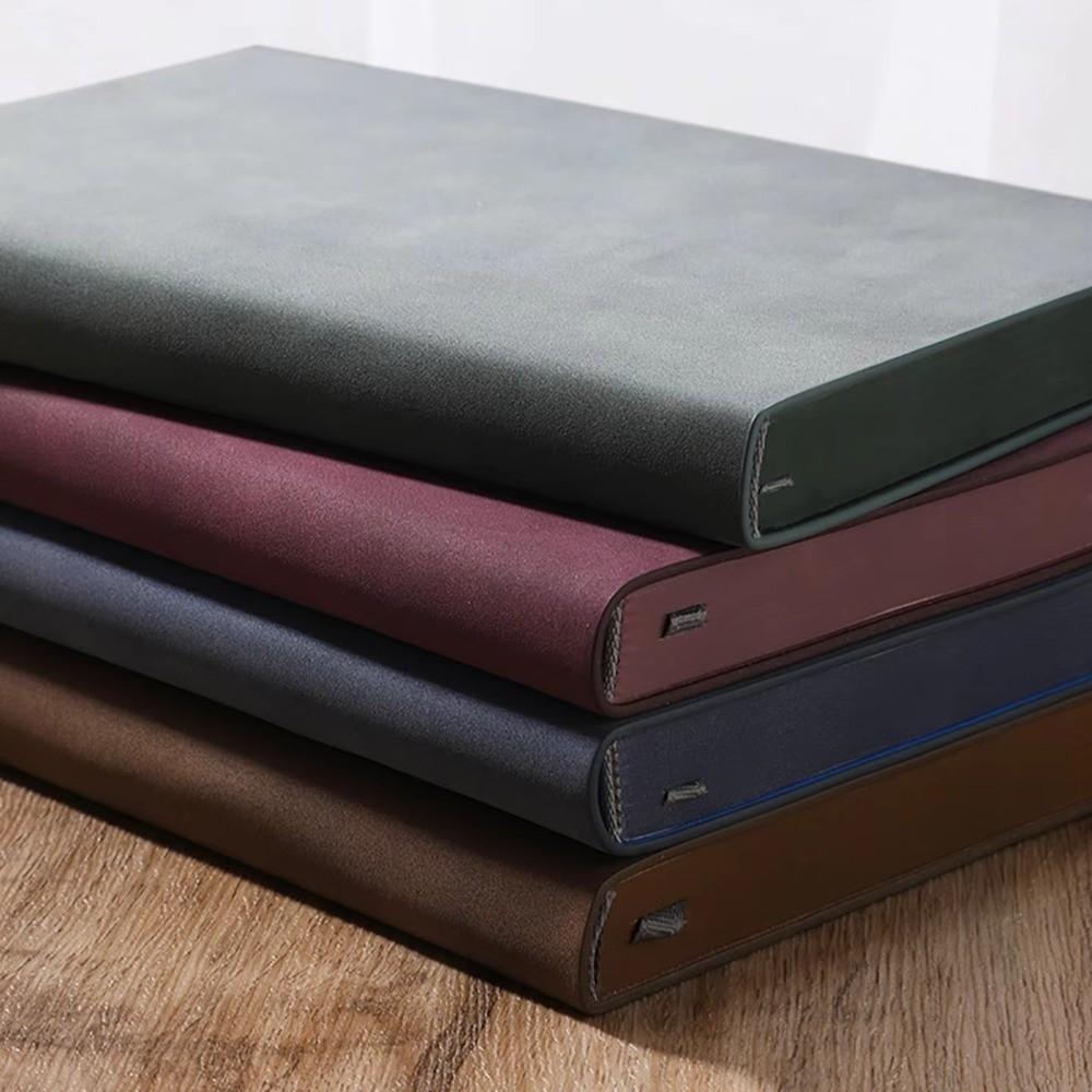128 Sheets Sheepskin Leather Notebook Soft Cover Thick Journal Business Notepad  For Office Gift