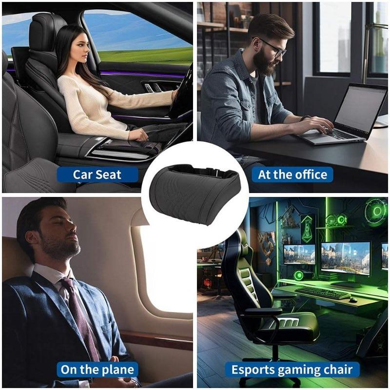 Car SUV Sedan Leather Seat Soft and Comfortable Headrest Pillow for Travel Car Headrest Memory Foam Driving Neck Pillow