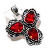 Natural Garnet Gemstone Handmade 925 Sterling Silver Jewelry Pendant 1.77" ETC-14373