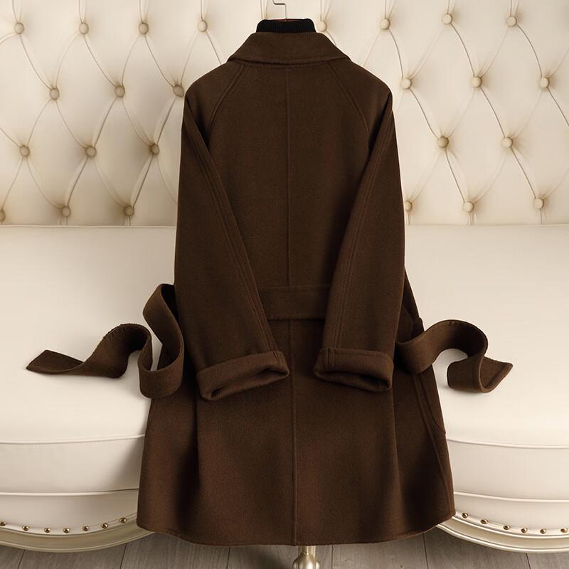 KAISER Women's Wool Double-Faced Mid-Length Overcoat