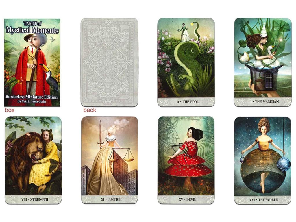 Nichiyu Tarot Card Set for Fortune Telling Tarot of Mystical Moments Borderless mystical miniature tarot guided by fantasy and 83-Card [Authentic]