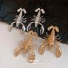 Metal Shaped Earrings Retro Exaggerated Temperament Luxury Elegant Women Ear Jewelry