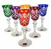 Colorful crystal liqueur glasses 60ml Krata Oliwka