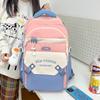 Color Block Schoolbag Women's Large Capacity Backpack Commuter College Style Backpack