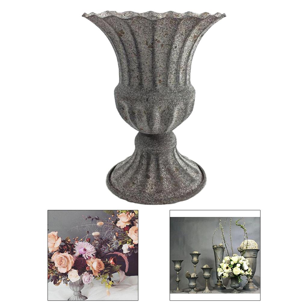 Vintage Metal Statue Vase Plant Pot Planter Flower Vase Table Dried Flower Home Centerpieces for Wedding,Party,Office Decor