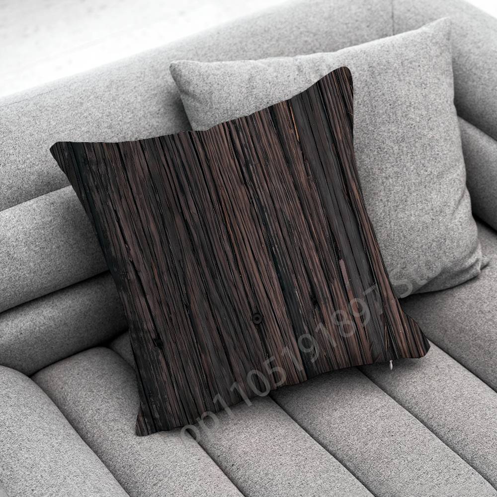 Natürliche Holzbaumstruktur Kissenbezug für 55x55cm 40x40cm 45x45cm 50x50cm 30x30cm Quadratischer Büro-Kissenbezug