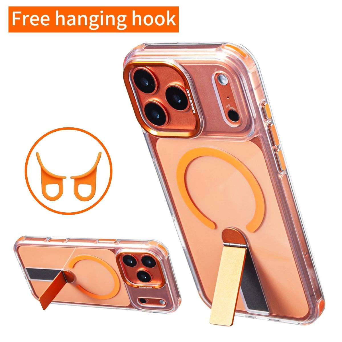 

For For Iphone 17 Pro Max 16 Plus 1 14 13 Hidden Bracket for Shockproof Slim Fit Cover free hanging hook TPU&iPhone 13