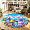 Round Rug Custom NameFall Guys Pattern Non Slip Carpet Home Floor Decor