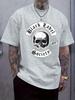 T-shirt Grafica "Black Label Society" - T-shirt Casual Girocollo a Maniche Corte con Design Teschio