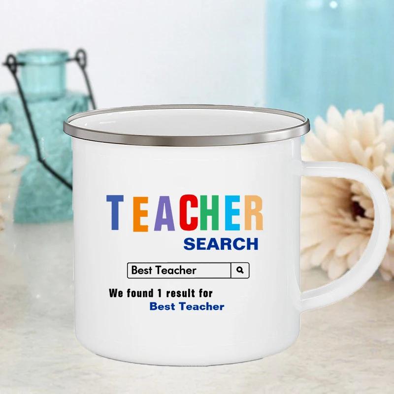Lehrer Definition Druck Tassen Kreative Kaffee Tee Tassen Trink Wasser Milch Tasse Emaille Tasse Schule Haus Griff Trinkgeschirr Lehrer Geschenk