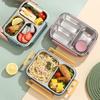3 Compartment Insulated Bento Box Leak-Proof Sealing Multigrid Stainless Steel Food Freshing Lunch Box Container Outdoor Camping
