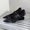 Niche Design Pointed Toe Special Heel Women's High Heels Ballet Sporty Style Shallow Mouth Mary Jane Single Shoes