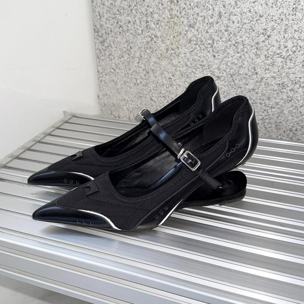 Niche Design Pointed Toe Special Heel Women's High Heels Ballet Sporty Style Shallow Mouth Mary Jane Single Shoes