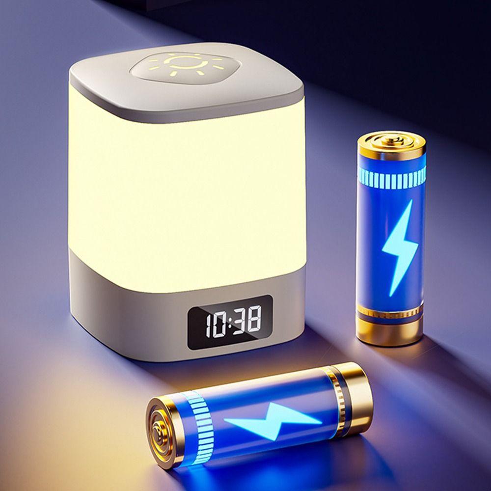 Dimmable Light Clock Night Light Portable Desk Lamp Touch LED Night Light  Wardrobe Light