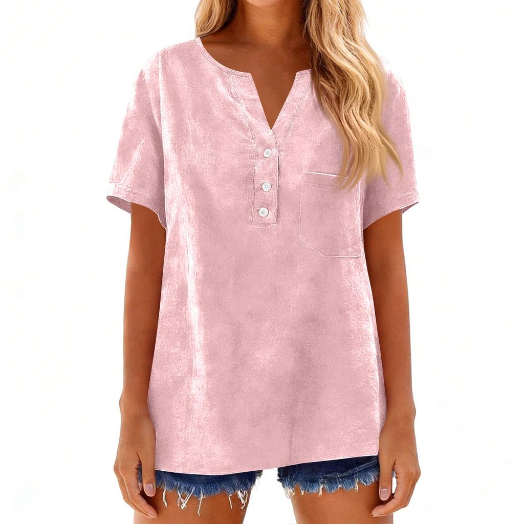 Women's Shirts Dressy Casual T-Shirts Short Sleeve Tunic Tops Basic Tees Pullover Work Blouses