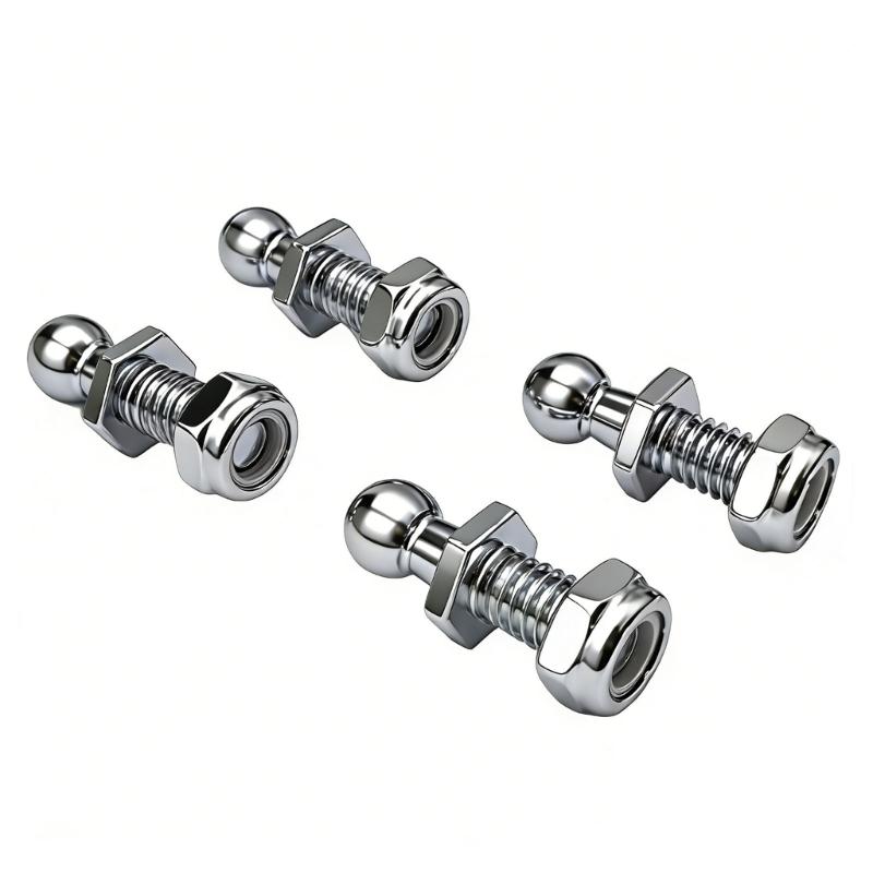 5/16-18 Ball Head Bolts With Nuts And Washers Strut Fitting For Car Trunk Hood Gas Spring Adjustment