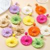 Bohemian Round Floral Woven Raffia Earrings for Women