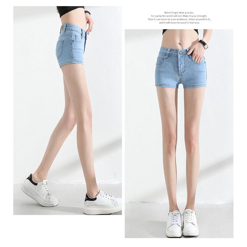 Low Waist Jeans for Women Summer Stretch Light Color Shorts Slim Fit Super Shorts Tight Hot Pants 2025 New Style