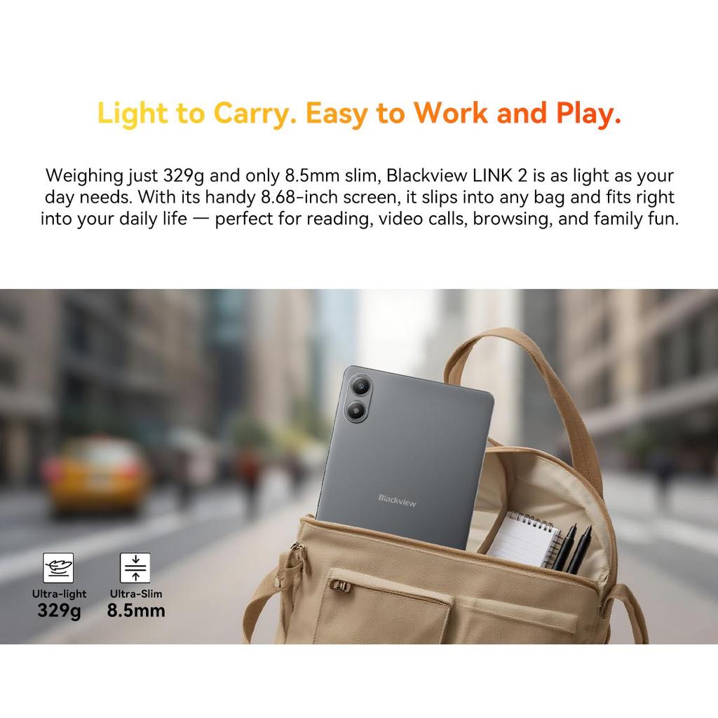 Blackview LINK 2 12.7-Inch Tablet Android 15 ,12GB RAM 256GB Memory,Large Display Widevide L1,Octa-core G100, 5000mAh