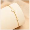 Minimalist Enamel Daisy Flower Bracelet, 18K Gold Plated Stainless Steel, Waterproof Dainty CZ Charm Jewelry Gift