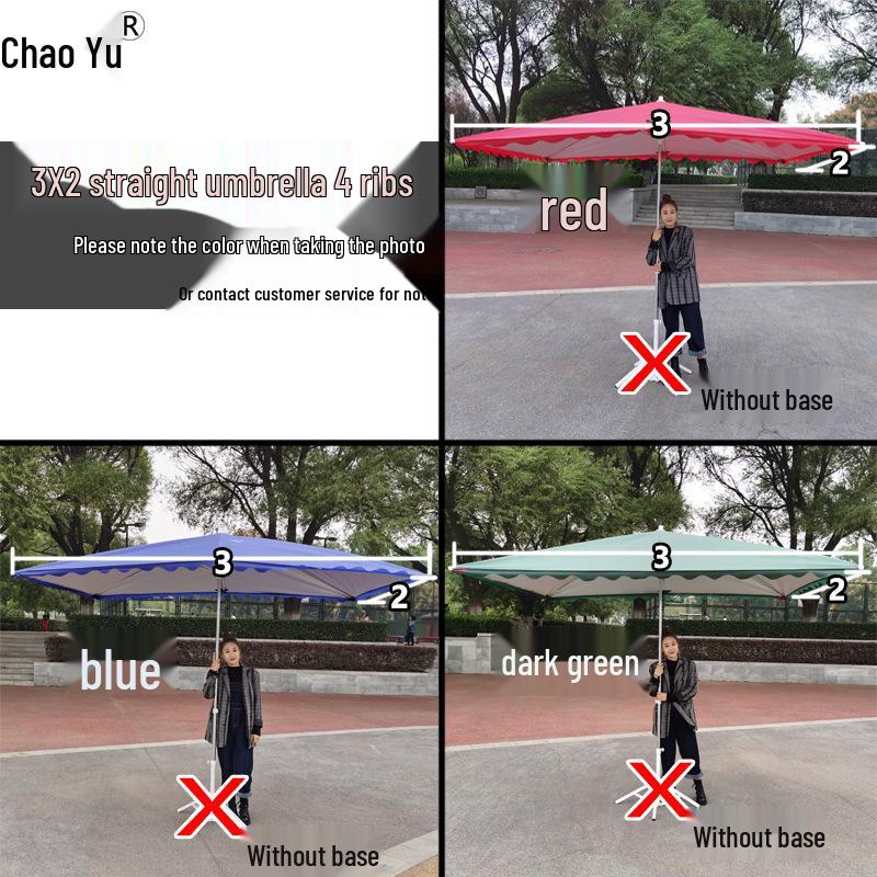 Commercial Outdoor Tilting Sunshade Umbrella: Large, Foldable, Thickened Awning for Sun Protection