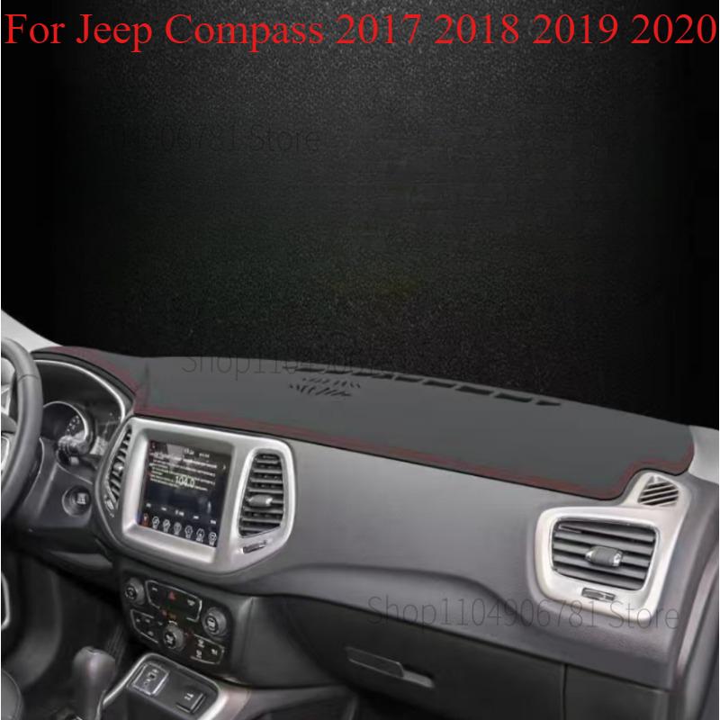 For Jeep Compass 2017 2018   Car Dashboard Avoid light Pad trument Platform Desk Cover Mats Carpets Accessories