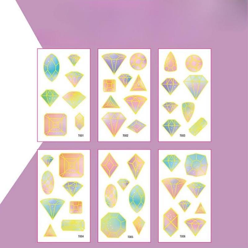 6Pcs/set Kids Space Themed Temporary Tattoos Fantasy Planet Designs Fun Preschool Party Favors Stickers