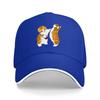 Cute Squirrel Couple Embroidered Black Baseball Cap Fashion Animal Design Hat for Unisex and Women Outdoor Wear