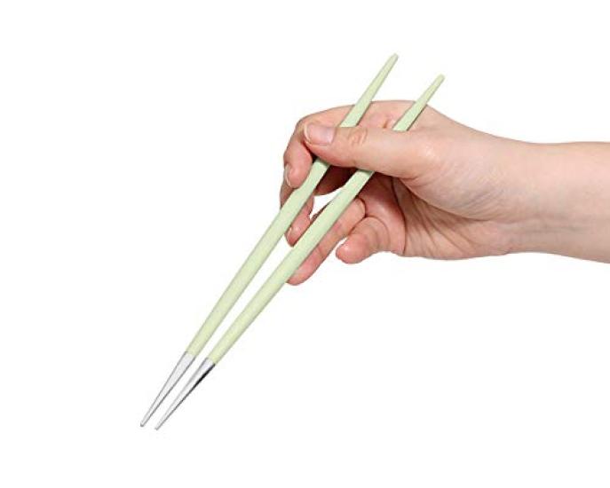 Cutipol GOA Celadon Silver Chopsticks and Chopstick Rest Set G029CE