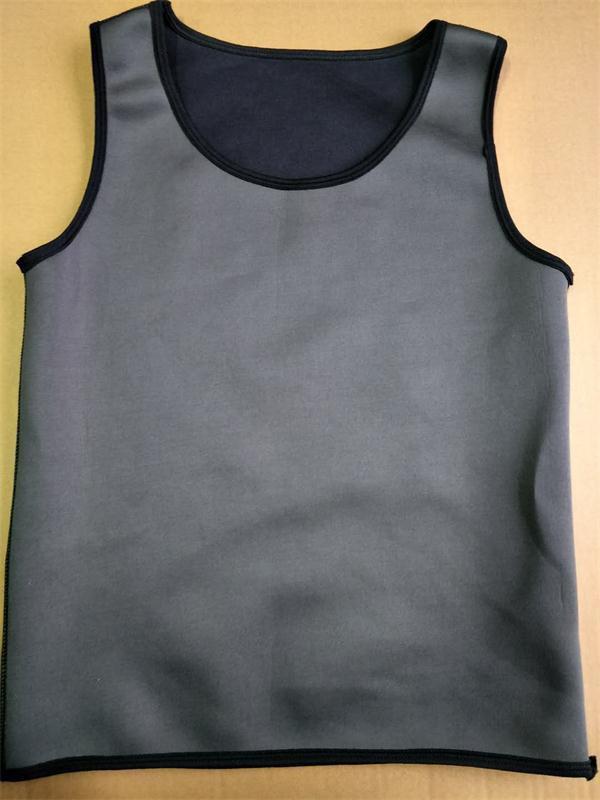 Pánský neoprenový tvarovač postavy s U-výstřihem, potivá fitness vesta