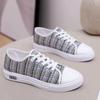  Sapatos Femininas Women Fashion Pink Plaid Pattern Pink Canvas Shoes Lady Casual Height Increased Student Shoes Ab193