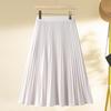 Women's Spring 20254 A-line Pleated Midi Skirt - Slimming Mid-length Accordion Style